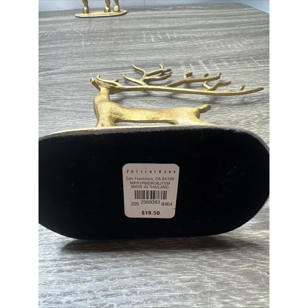 Pottery Barn Brass Sculpted Reindeer Deer Medium 15.75